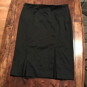 Body by Victoria Black Pencil Skirt W/Pleats